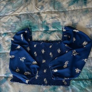 Floral Blue Women's Top